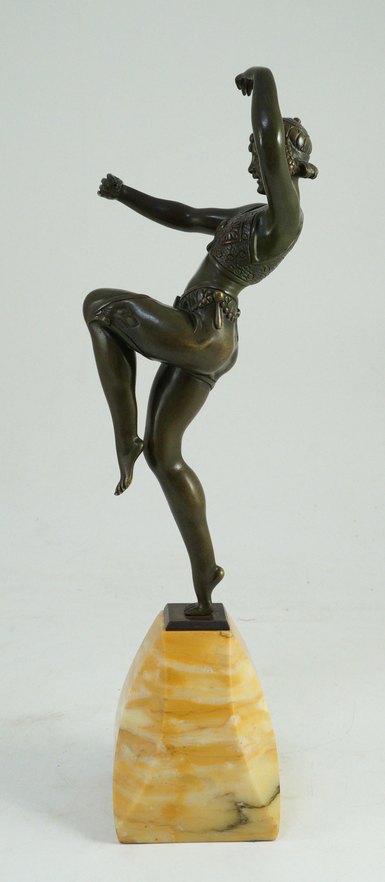 Samuel Lipchytz (1880-1943). A patinated bronze figure of a dancing woman, 40cm high